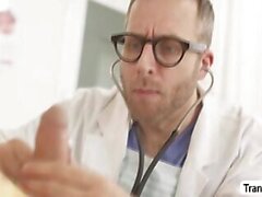 Horny doctor fucks the ass of patient cummer