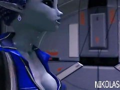 hot busty blonde vs alien shemale (3D)