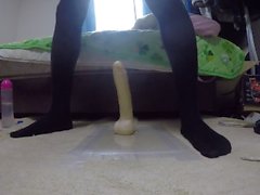 20160229, Small cumshot with huge dildos
