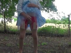 transgender travesti sounding dildo lingerie outdoor 89