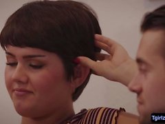 Trans babe Daisy meets Dante Colle for the first time and fucks him