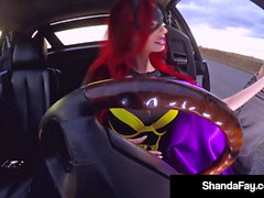 Busty BatGirl Shanda Fay Sucks Cock Roadside!