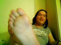 Foot Licking By A Crossdresser