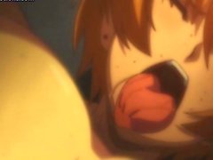 Busty anime sucking a shemale cock